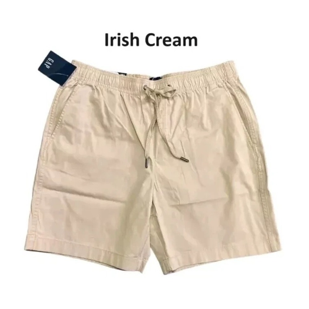 NWT Gap Men's 7" Inseam Stretch Twill Pull‎ On Short Irish Cream XS